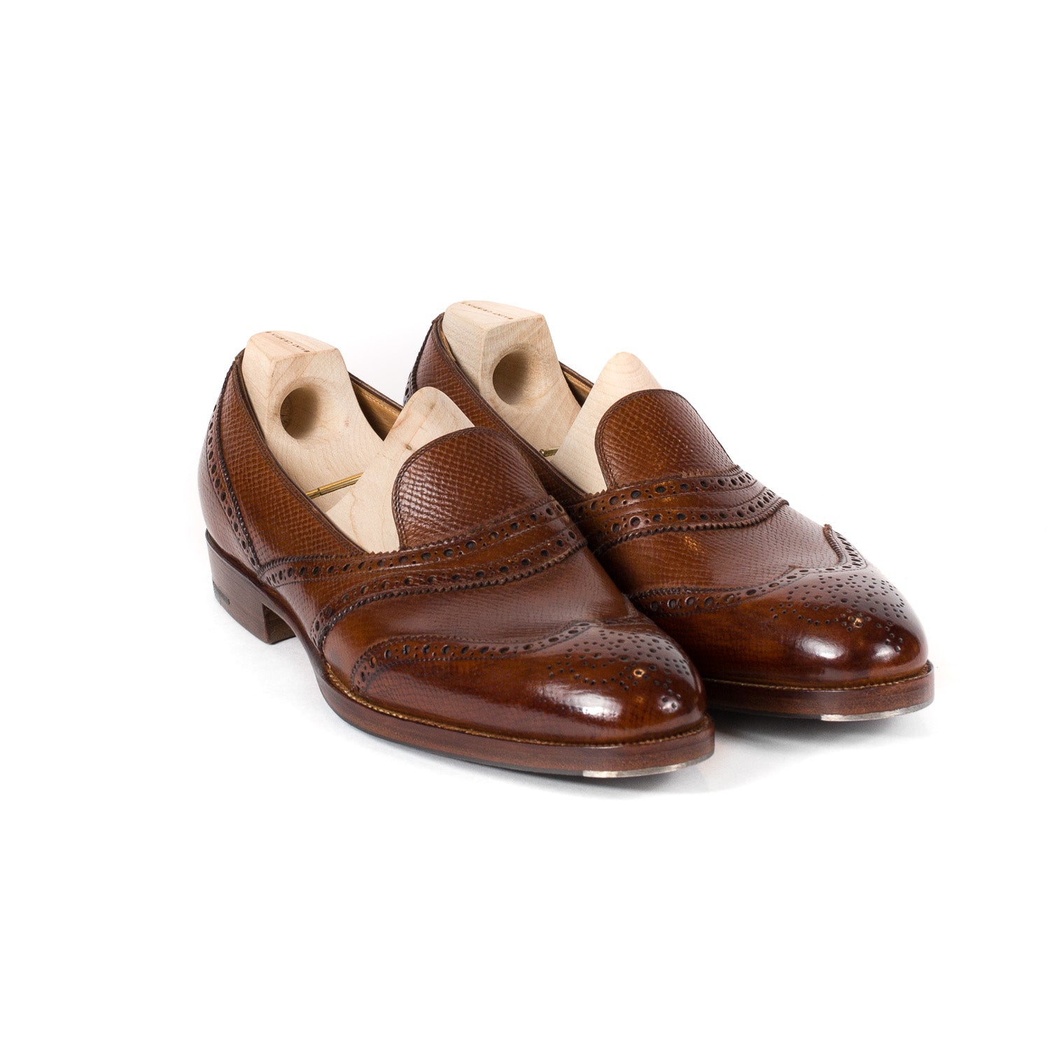 Loafer "Scotsman" aus mittelbraunem Kalbsleder "Russian Calf" - reine Handarbeit